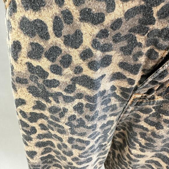 LIONESS Carmlea Jeans in Leopard print straight leg size medium 100% cotton - Picture 4 of 13